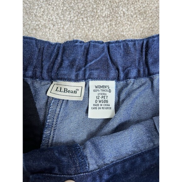 VTG NWT 90s Y2K LL Bean Women’s‎ 12 Petite Tencel Soft Lightweight Tapered Pants - Picture 2 of 12